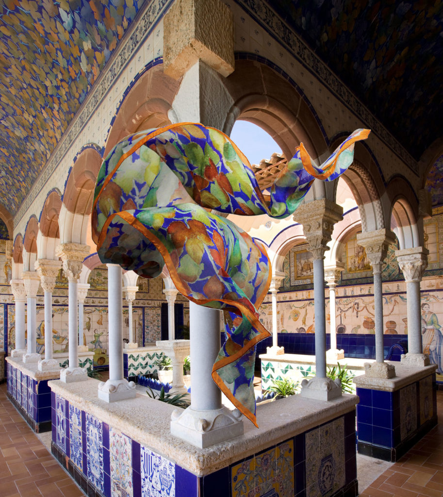 Fular de seda inspirado en el Palau Maricel de Sitges
