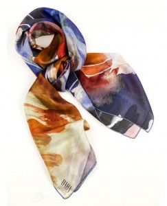 Silk scarf sewn by hand handmade - Daba Disseny Barcelona we are Art on Silk