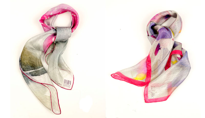 Pañuelos seda alegres en la nueva tienda online de pañuelos - Daba Disseny Barcelona
