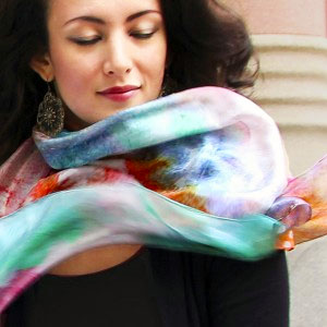 Silk on your skin for women with silk scarves from Daba Disseny Barcelona - An elegant Christmas gift