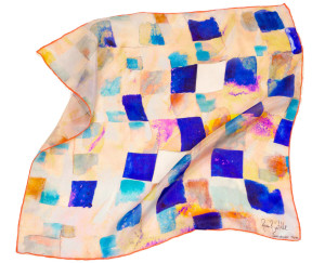 Pañuelo de seda inspirado en la catarata de luz de la Casa Batlló Gaudí primavera verano Daba Disseny Barcelona - Pequeños pañuelos de seda