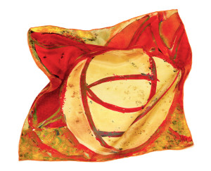 Pañuelo de seda para la cabeza - rosa del Hospital de Sant Pau primavera verano Daba Disseny Barcelona - Pequeños pañuelos de seda